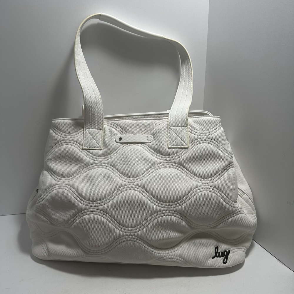 Lug‎ Tempo White Matte Luxe VL Multi-Compartment XL Tote Blue Swallow Interior